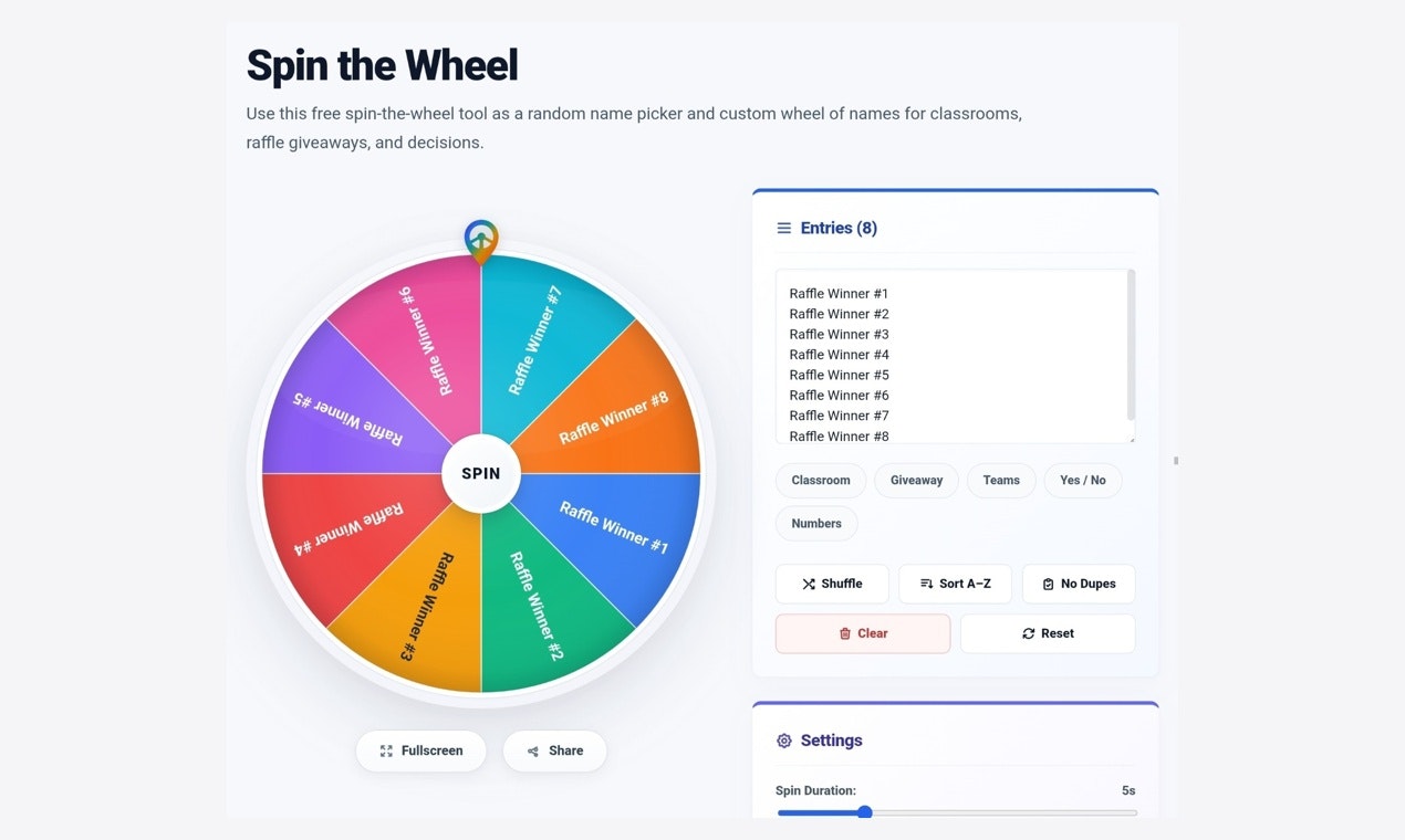 Spin the Wheel gallery image