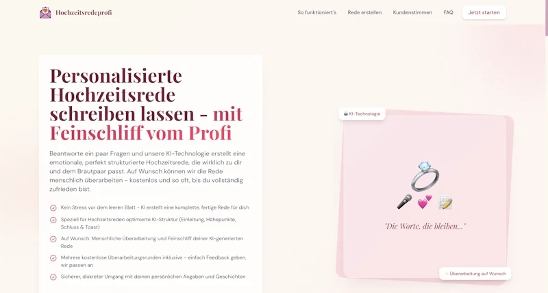 persönliche Rede zur Hochzeit screenshot 3
