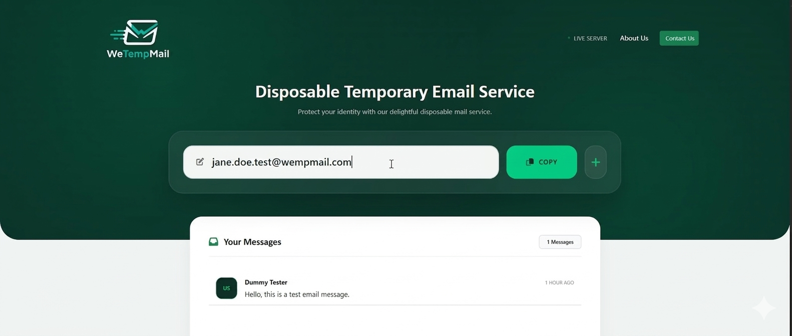 WeTempMail gallery image