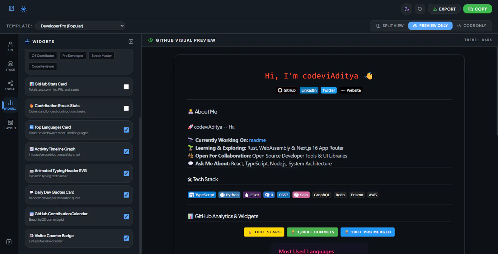 ProfileForge  screenshot 2