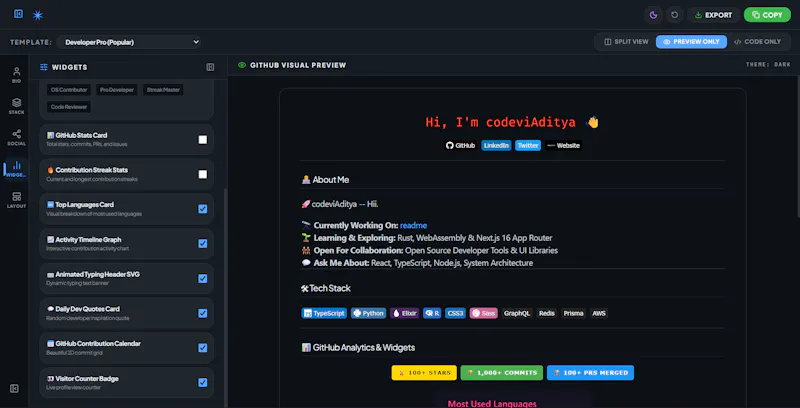 ProfileForge  screenshot 2