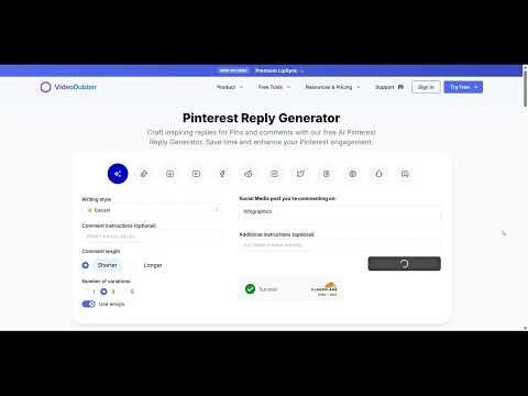 AI Pinterest Reply Generator gallery image
