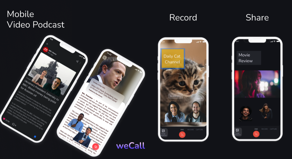 Mobiele videopodcast media 1