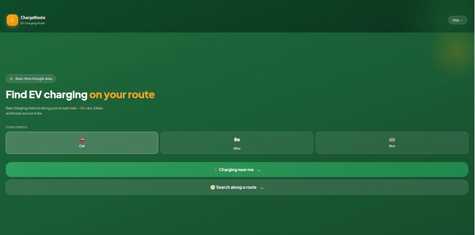 ChargeRoute screenshot 1