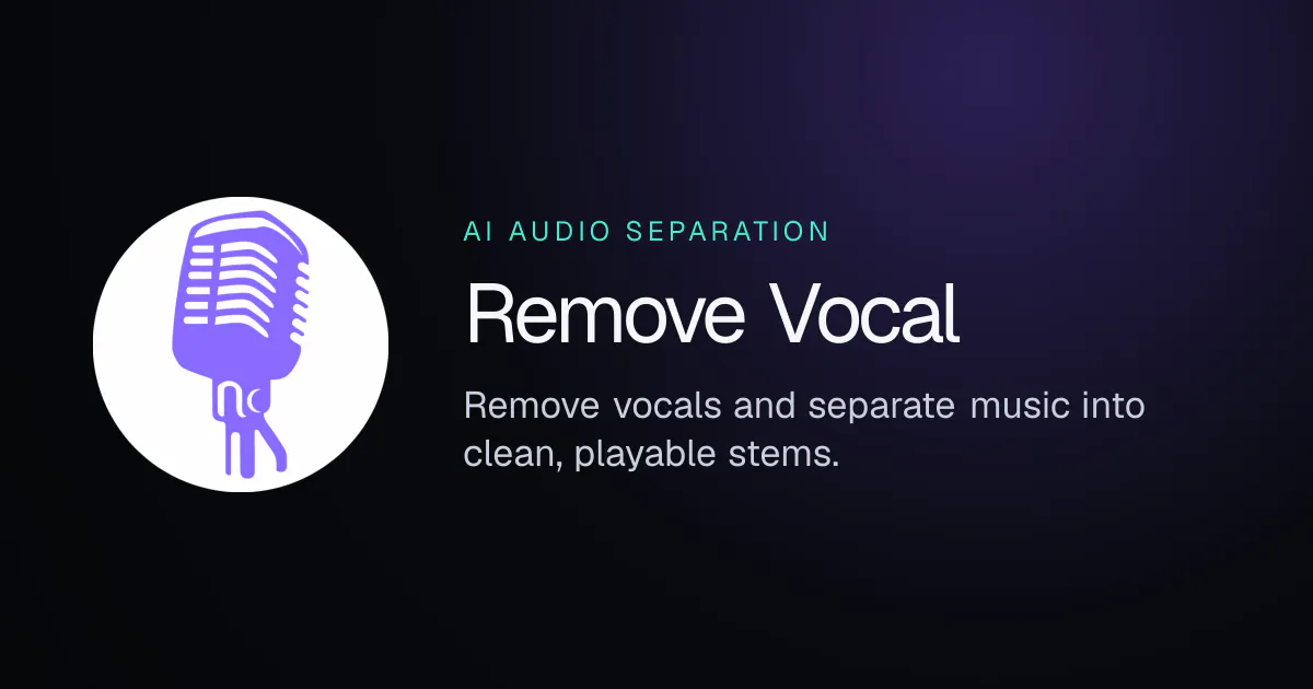 Remove Vocal gallery image