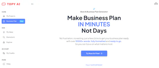 AI Business Plan Generator by TOPY.AI gallery image