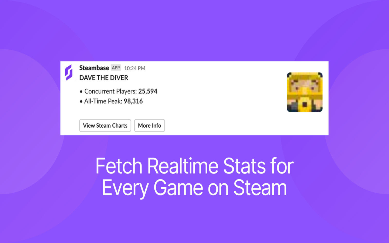 스팀 슬랙 봇 - 슬랙 작업 공간에서 직접 Steam 게임 트렌드를 탐색하십시오 미디어 1