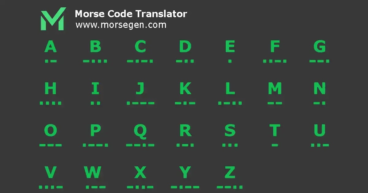وسائط MorseGen.com - أداة مجانية لترميز وفك تشفير رمز مورس 1