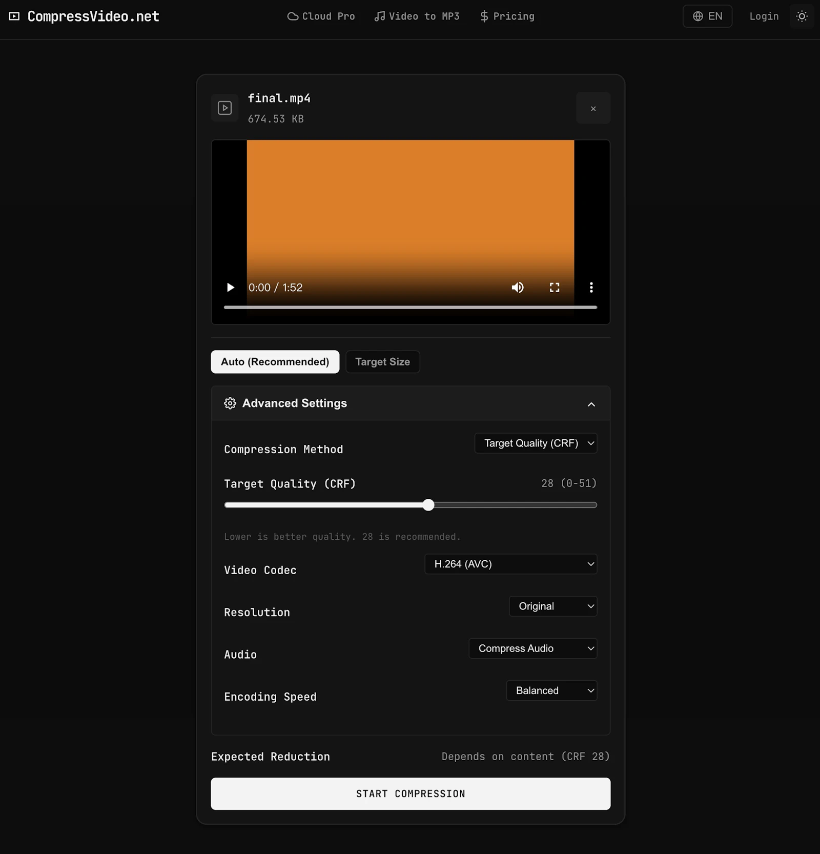 CompressVideo.net screenshot 4