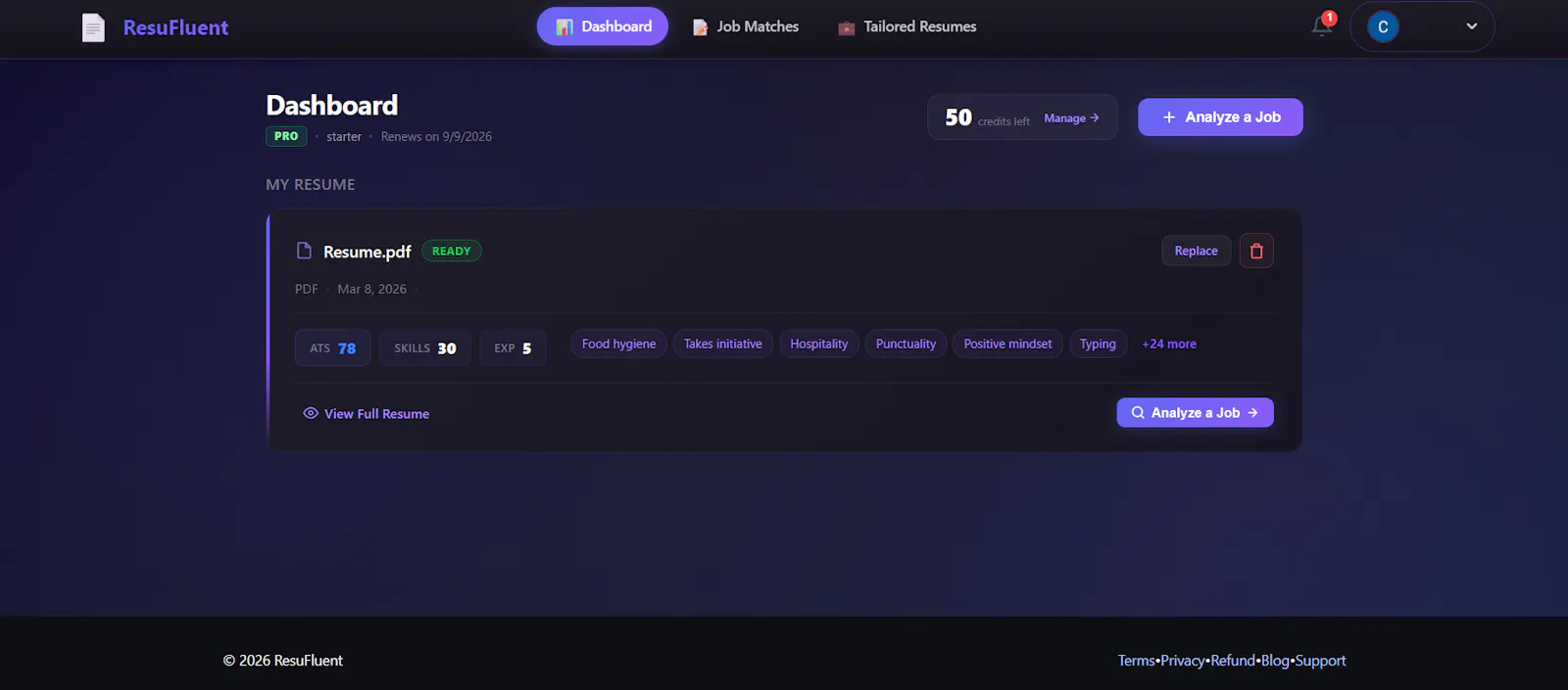 ResuFluent screenshot 2