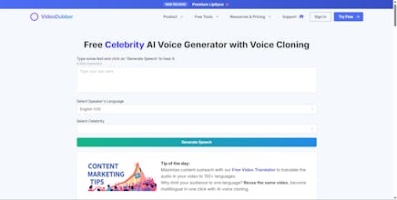 AI Celebrity Voice Generator gallery image