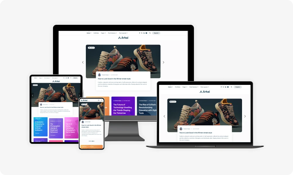 Arkai- WordPress-thema - Multifunctionele blogthema voor WordPress media 2