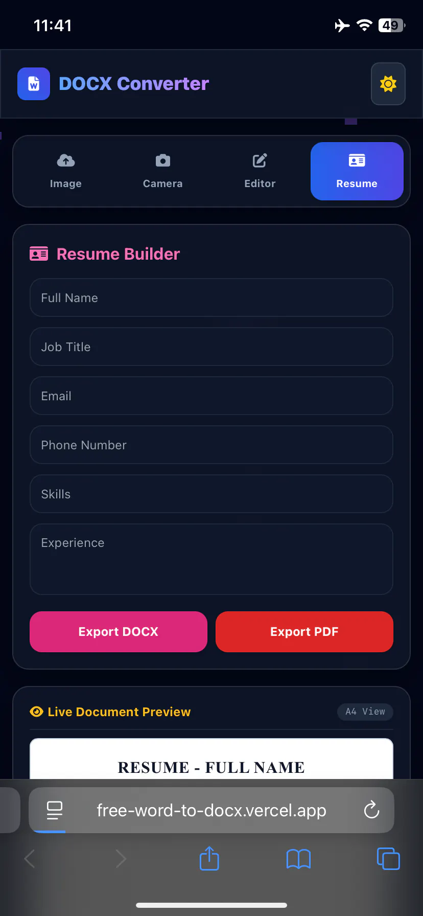 Word to DOCX Suite Mobile gallery image