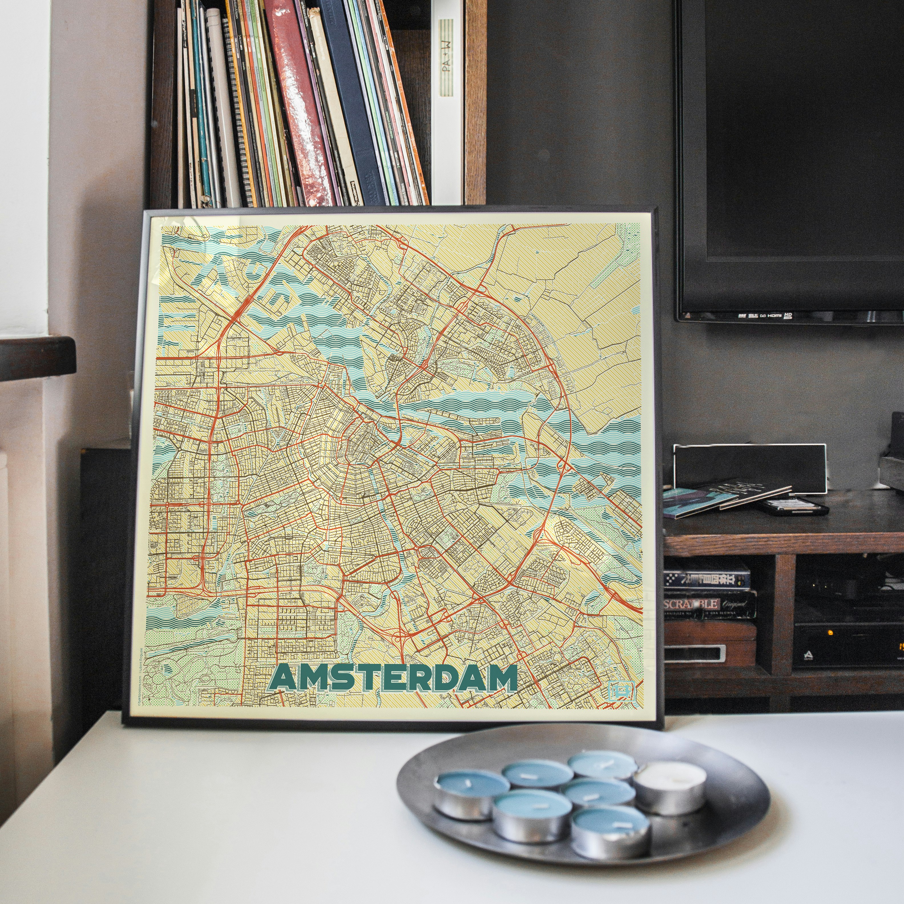 City Map Retro Posters Image