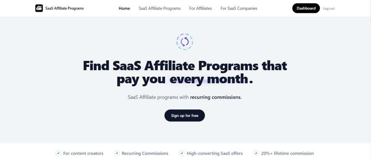 SaaS Affiliate Programs - Screenshot 3 showing product features and functionality