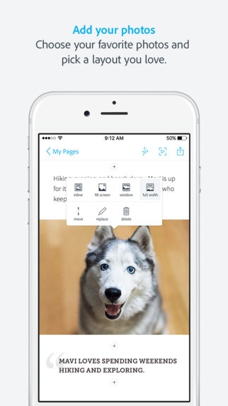 Adobe Spark Page gallery image