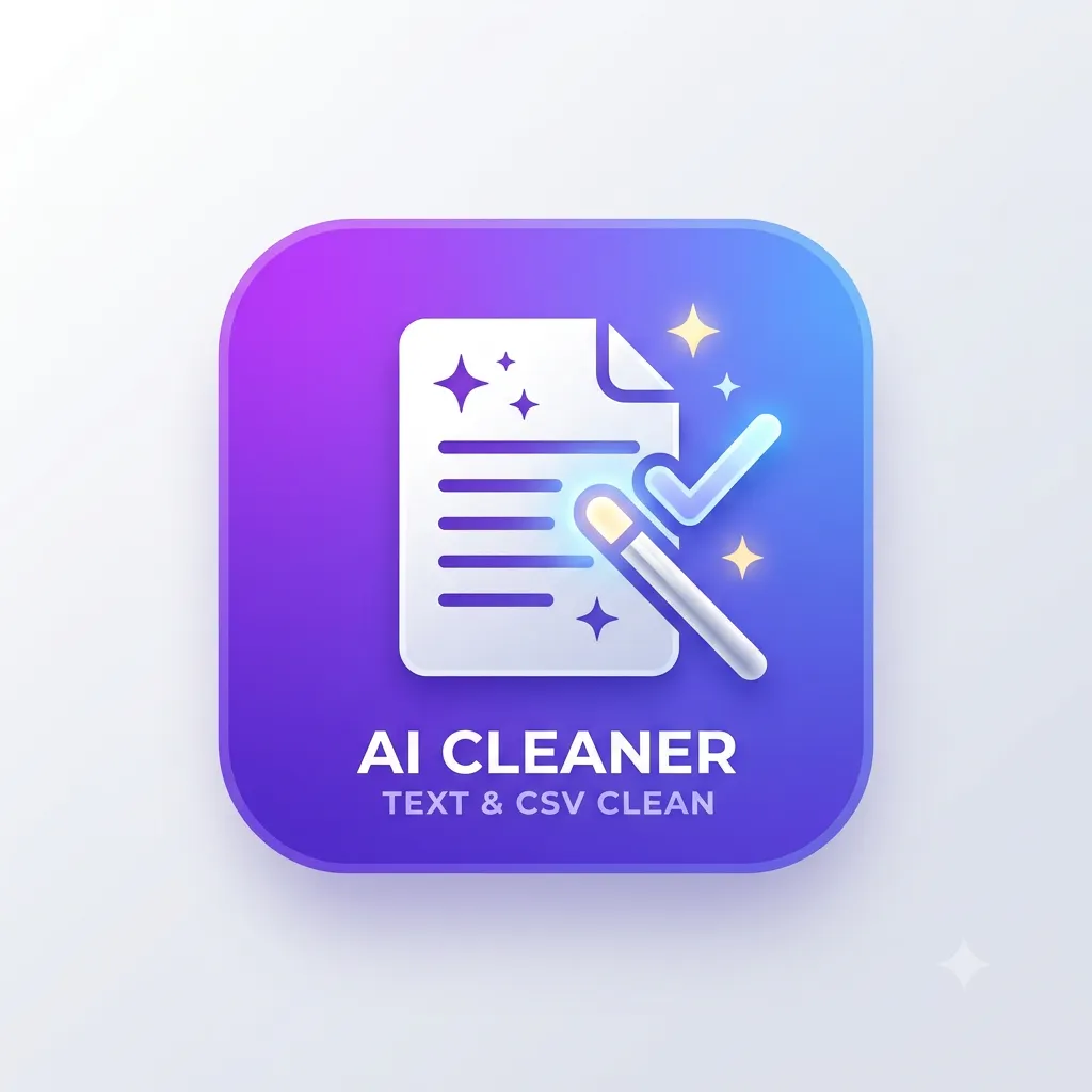 AI Text & CSV Cleaner logo