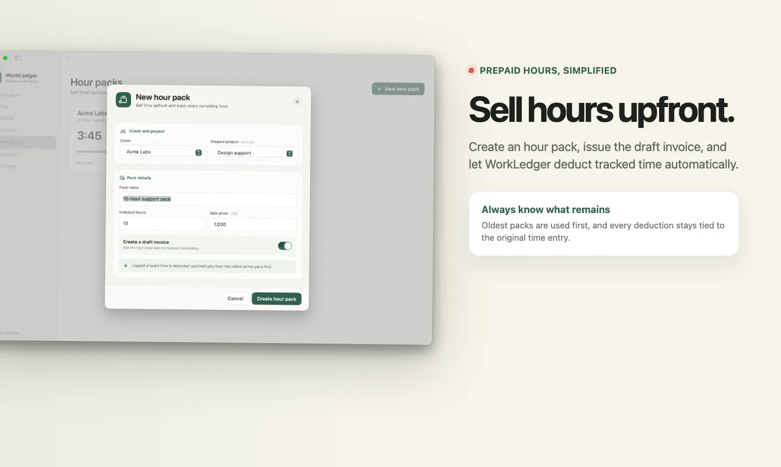 WorkLedger — Freelance Time, Invoices gallery image