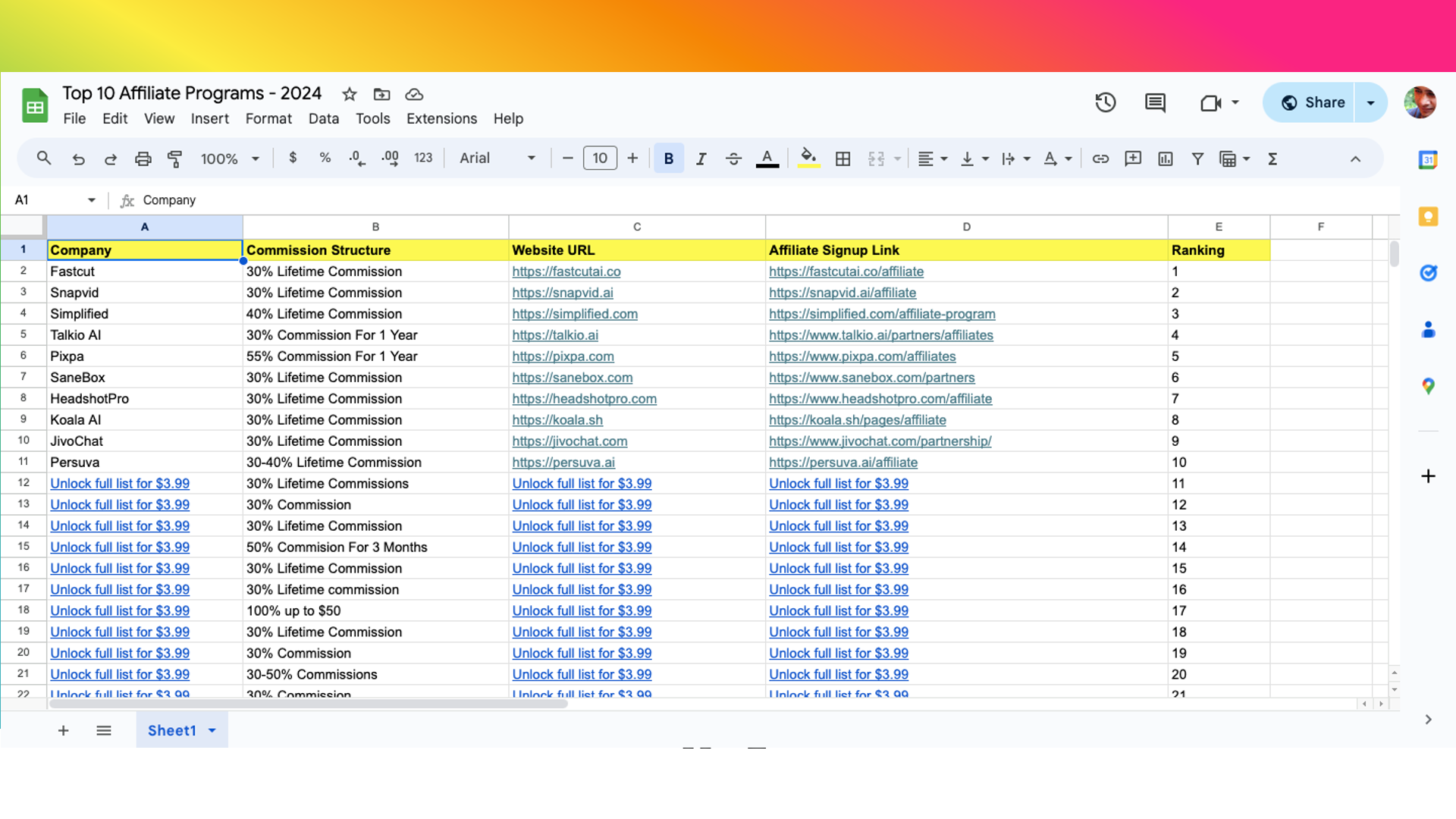 Top Affiliate Programs (2024) gallery image