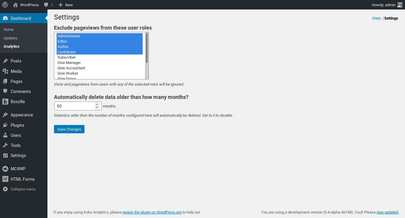Koko Analytics gallery image