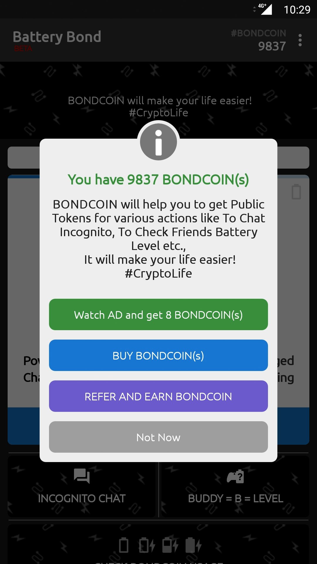 Battery Bond | Chat Incognito - BONDCOIN [BETA] gallery image