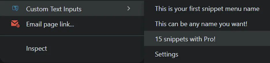 Custom Text Inputs — Chrome Extension gallery image