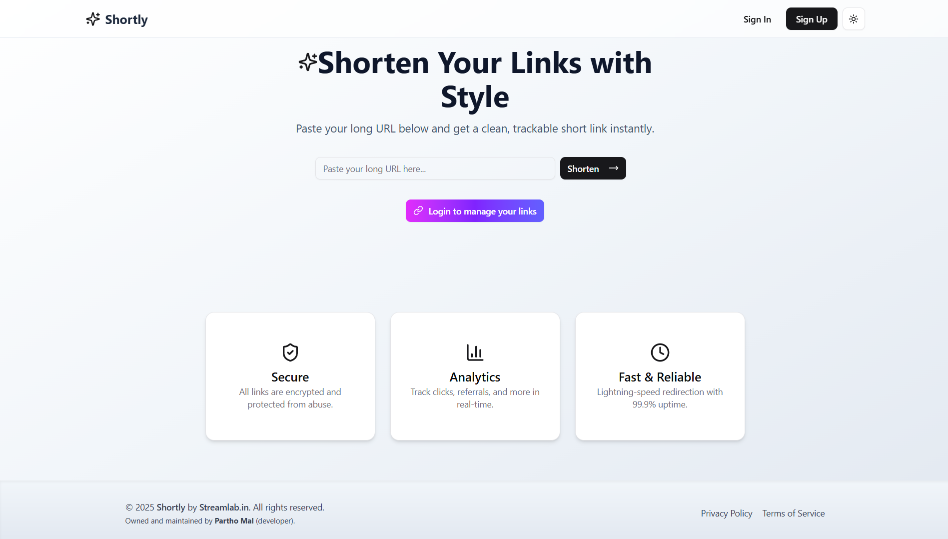 Shortly - URL Shortener gallery image