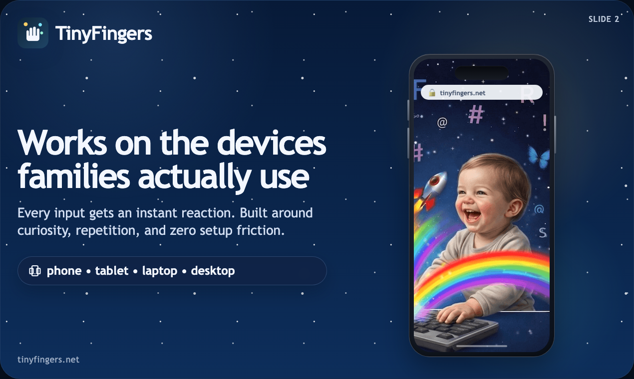 TinyFingers - Screenshot 2 showing product features and functionality