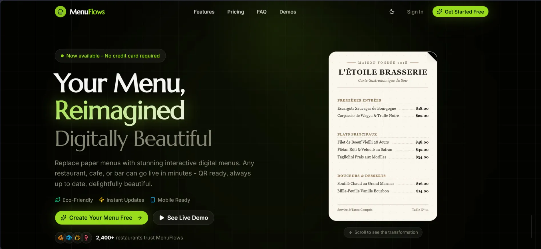 MenuFlows gallery image