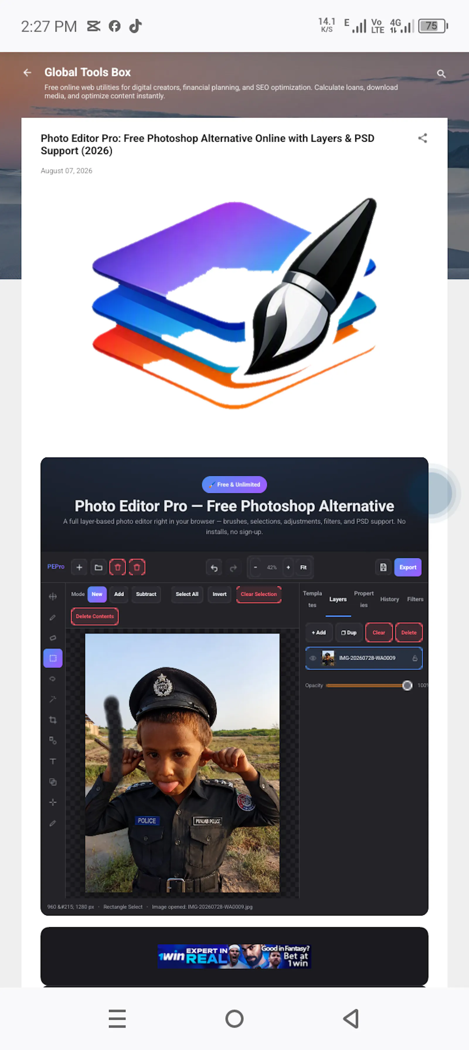 Photo Editor Pro screenshot 4