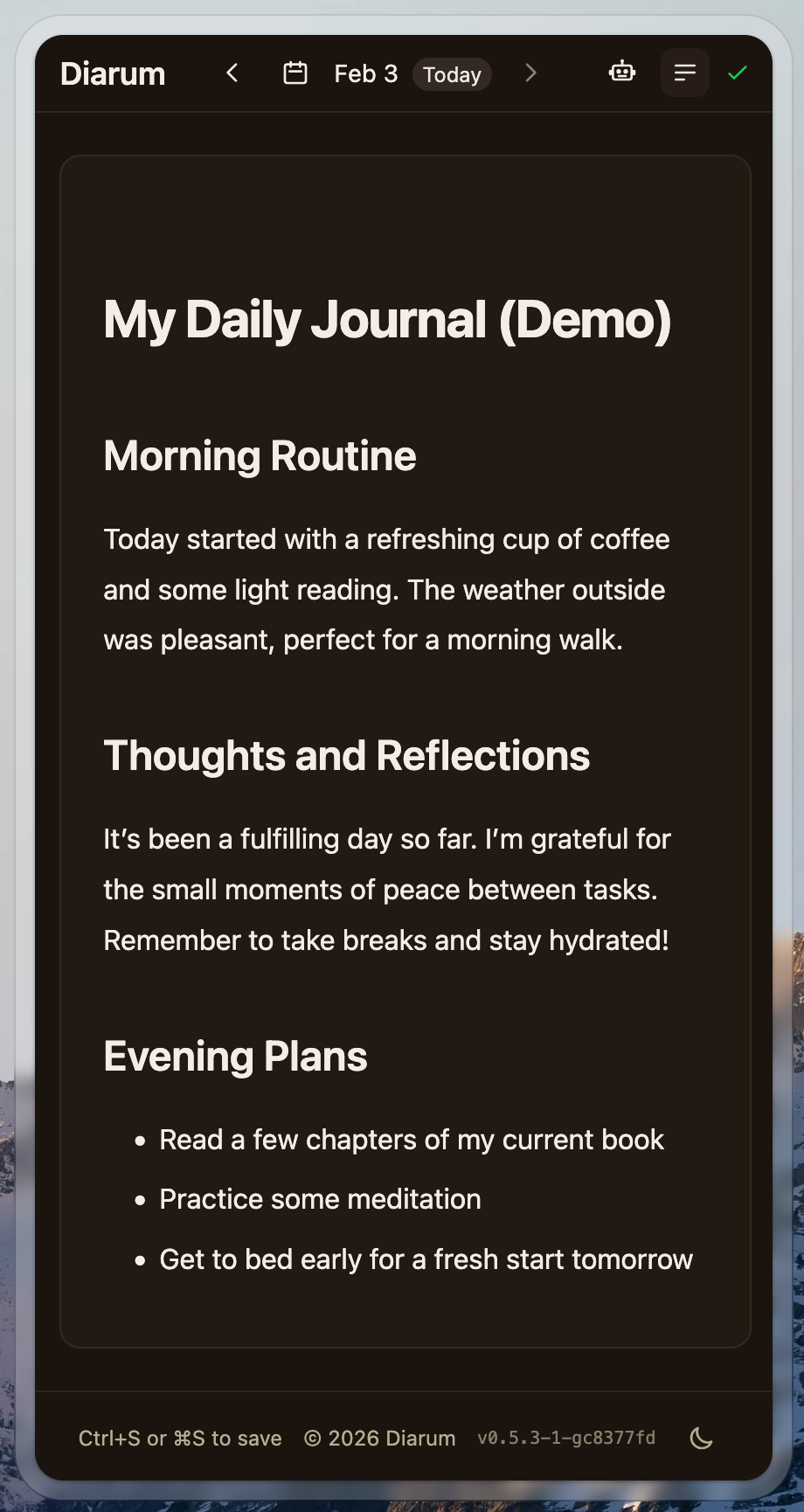 Diarum - Screenshot 4 showing product features and functionality