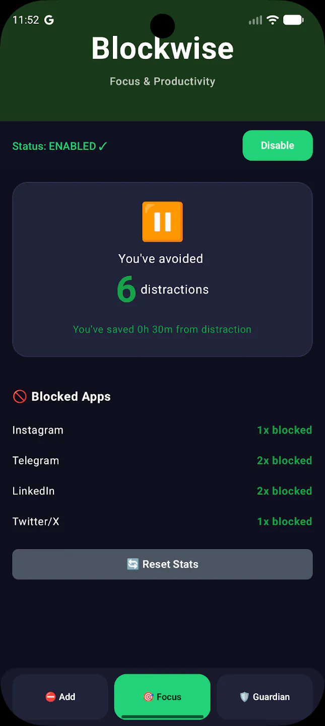 Blockwise screenshot