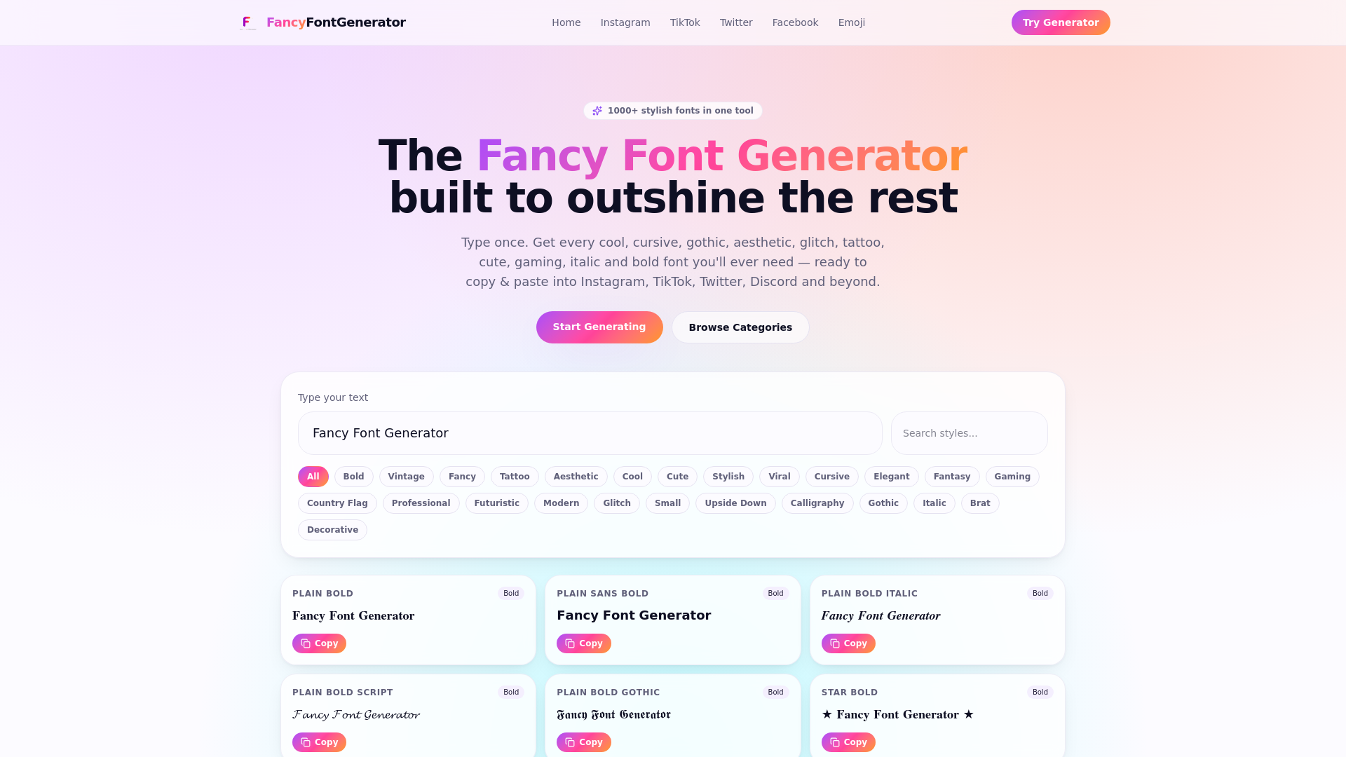 Fancy Font Generator gallery image