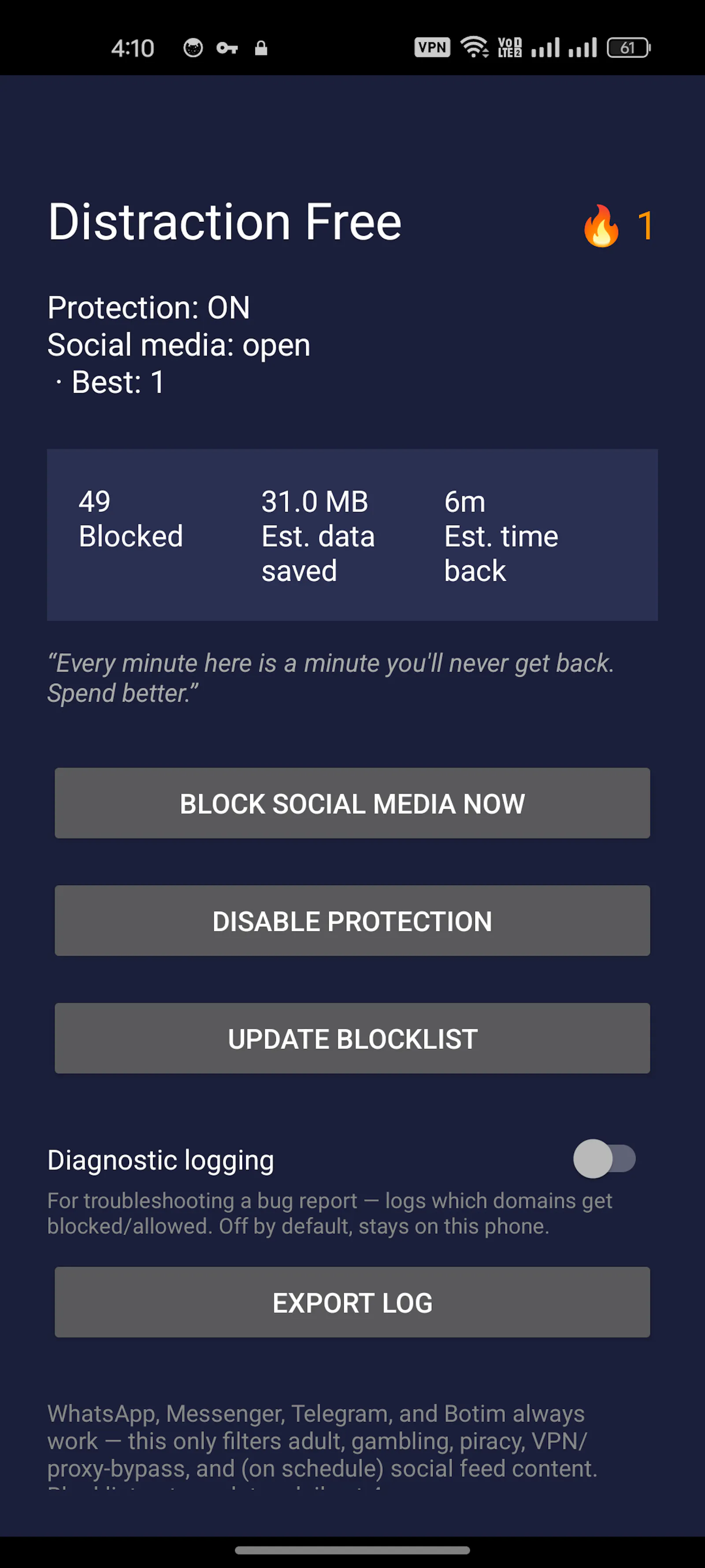 Distraction Free screenshot 3