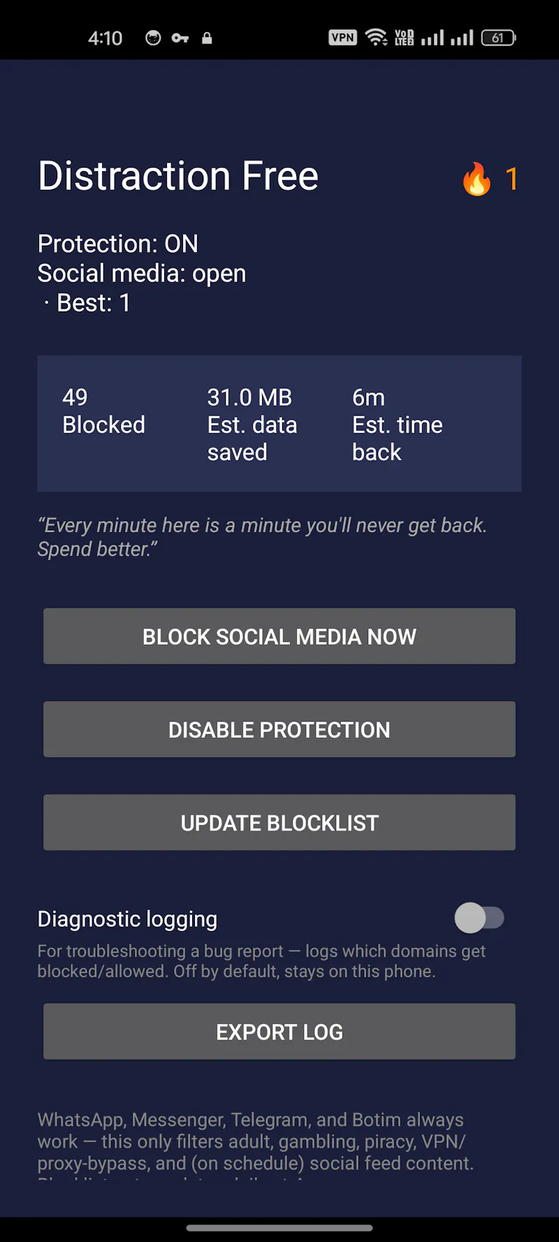 Distraction Free screenshot 3