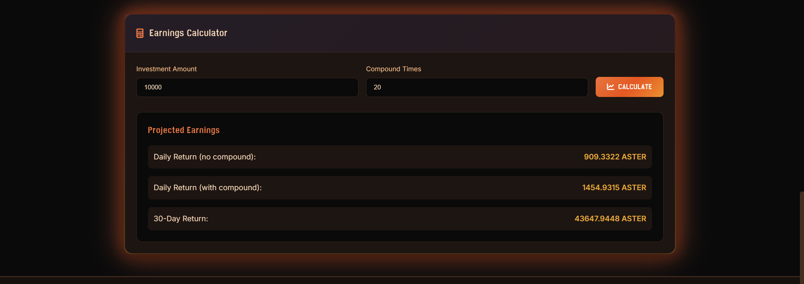 Média Asterner ⛏️ le mien à gagner sur BSC - Mine Aster, maximiser les rendements 4