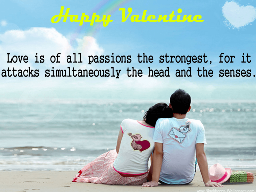 Valentine Romantic Couple Quotes Wallpaper gallery image