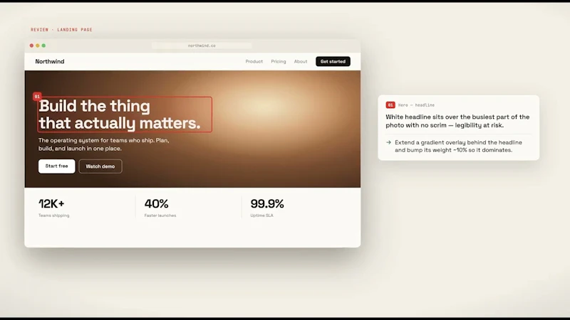 Design Review screenshot 1 (video preview)