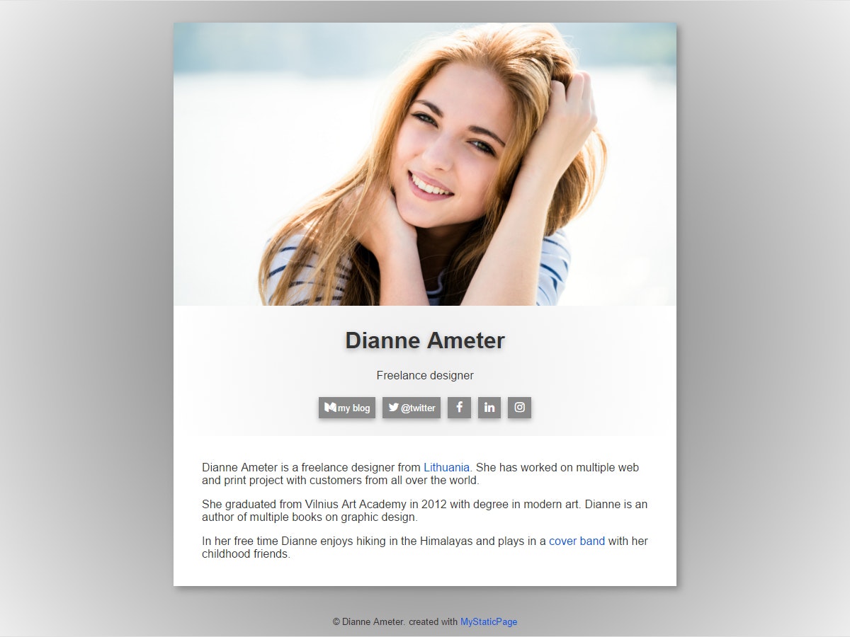 My Static Page gallery image