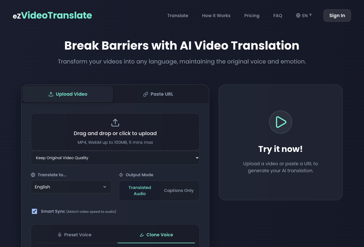 ezVideoTranslate gallery image