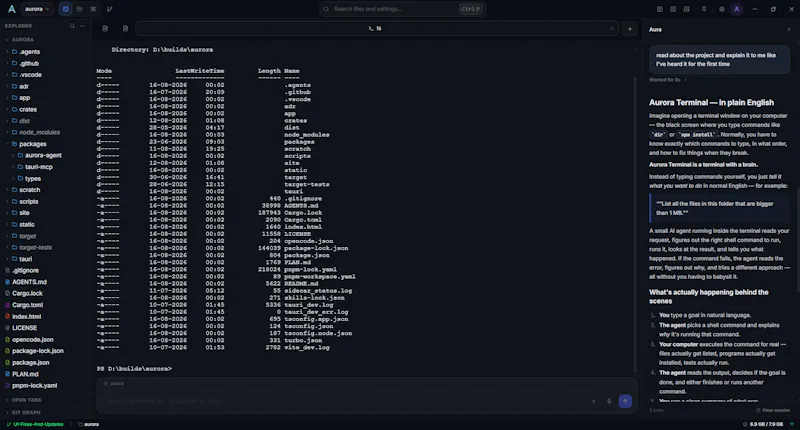 Aurora Agentic Terminal screenshot 3
