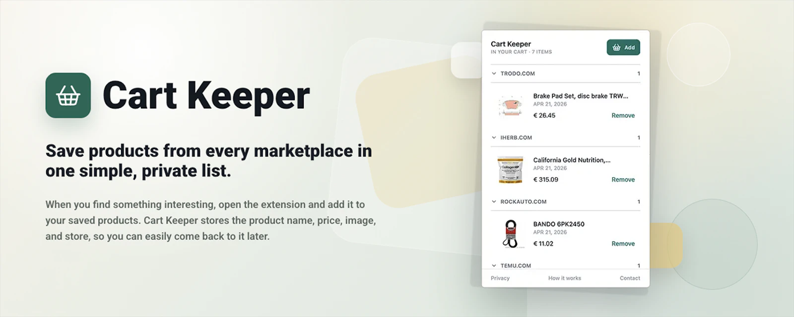 Cart Keeper screenshot 2