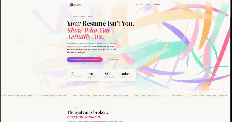 Skillfolio —The Conversational Portfolio screenshot 1