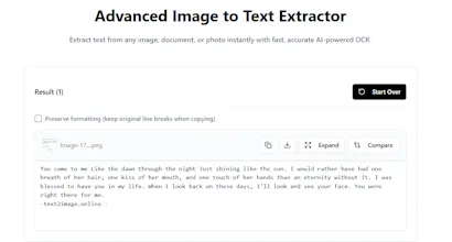 Advanced OCR Image to Text Extractor gallery image
