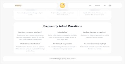 WheelPage - Spin the Wheel Online gallery image