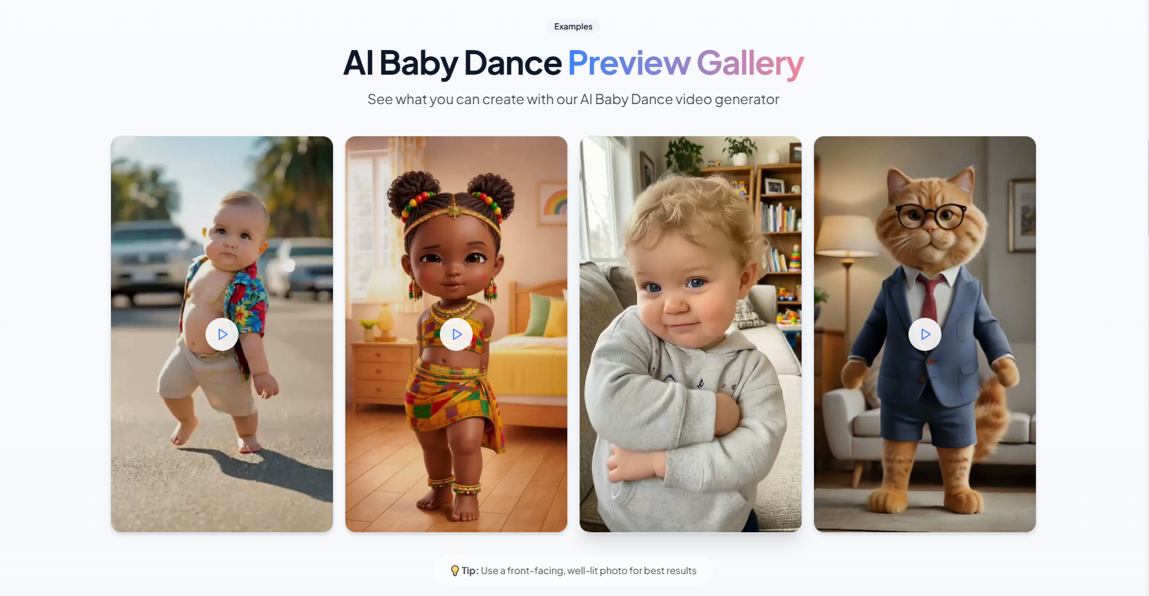 AI Baby Dance - Screenshot 3 showing product features and functionality