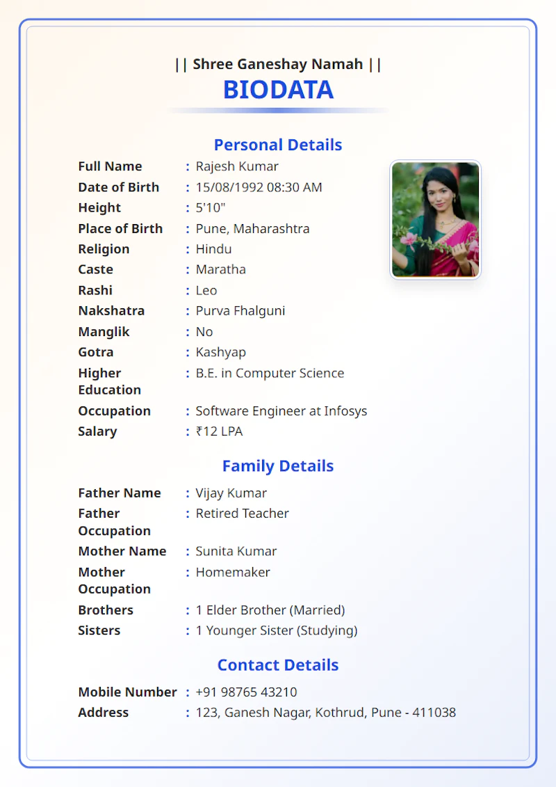 Make Marriage Biodata screenshot 4