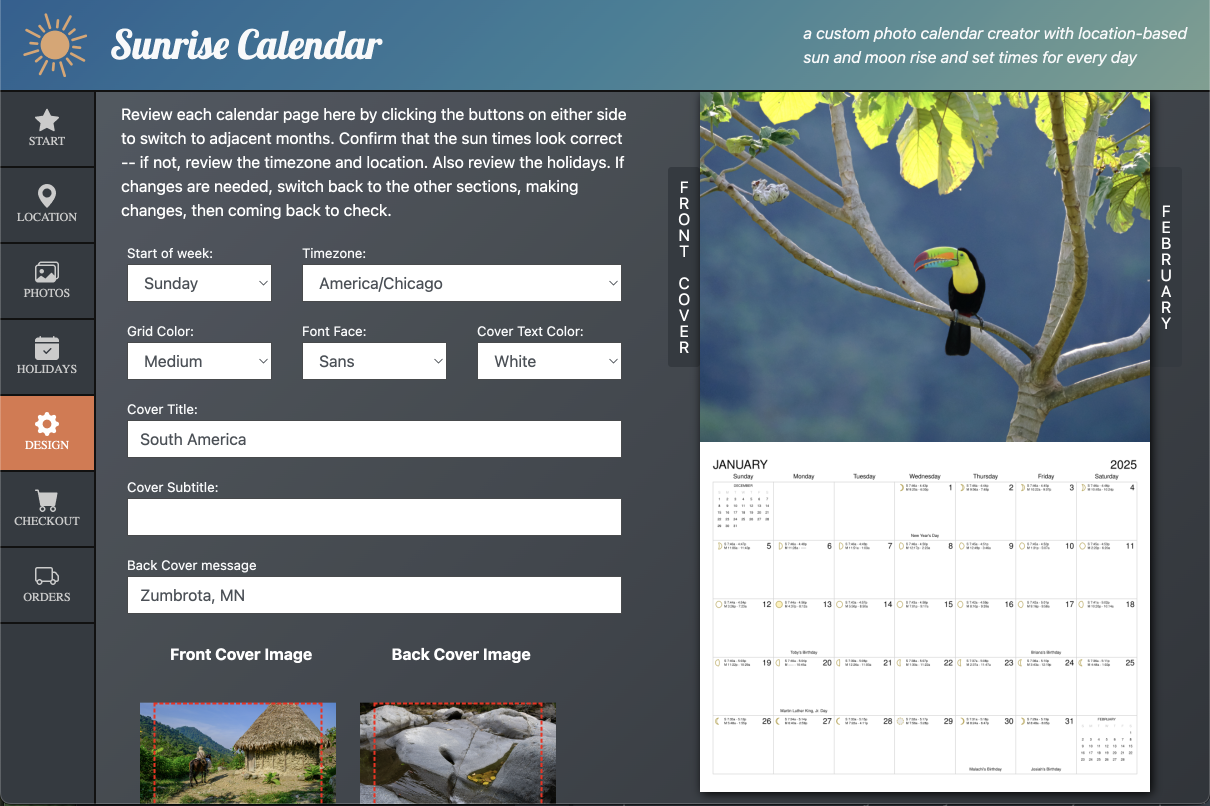 Sunrise Calendar gallery image