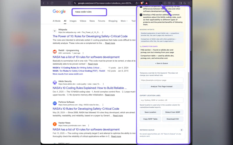 SERP Refresh: AI SEO GSC Content Updates screenshot 3