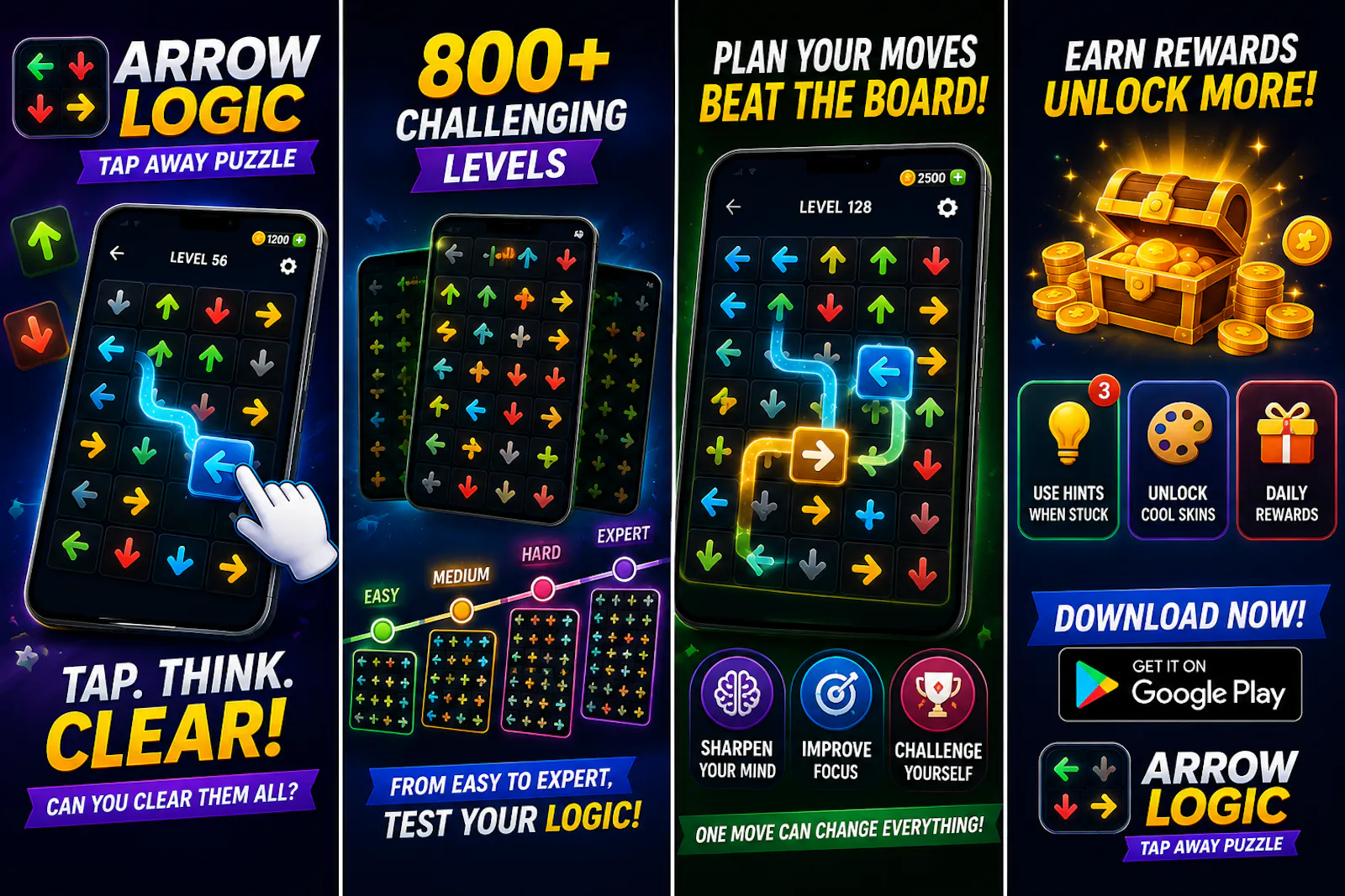 Arrow Logic: Tap Away Puzzle screenshot 2